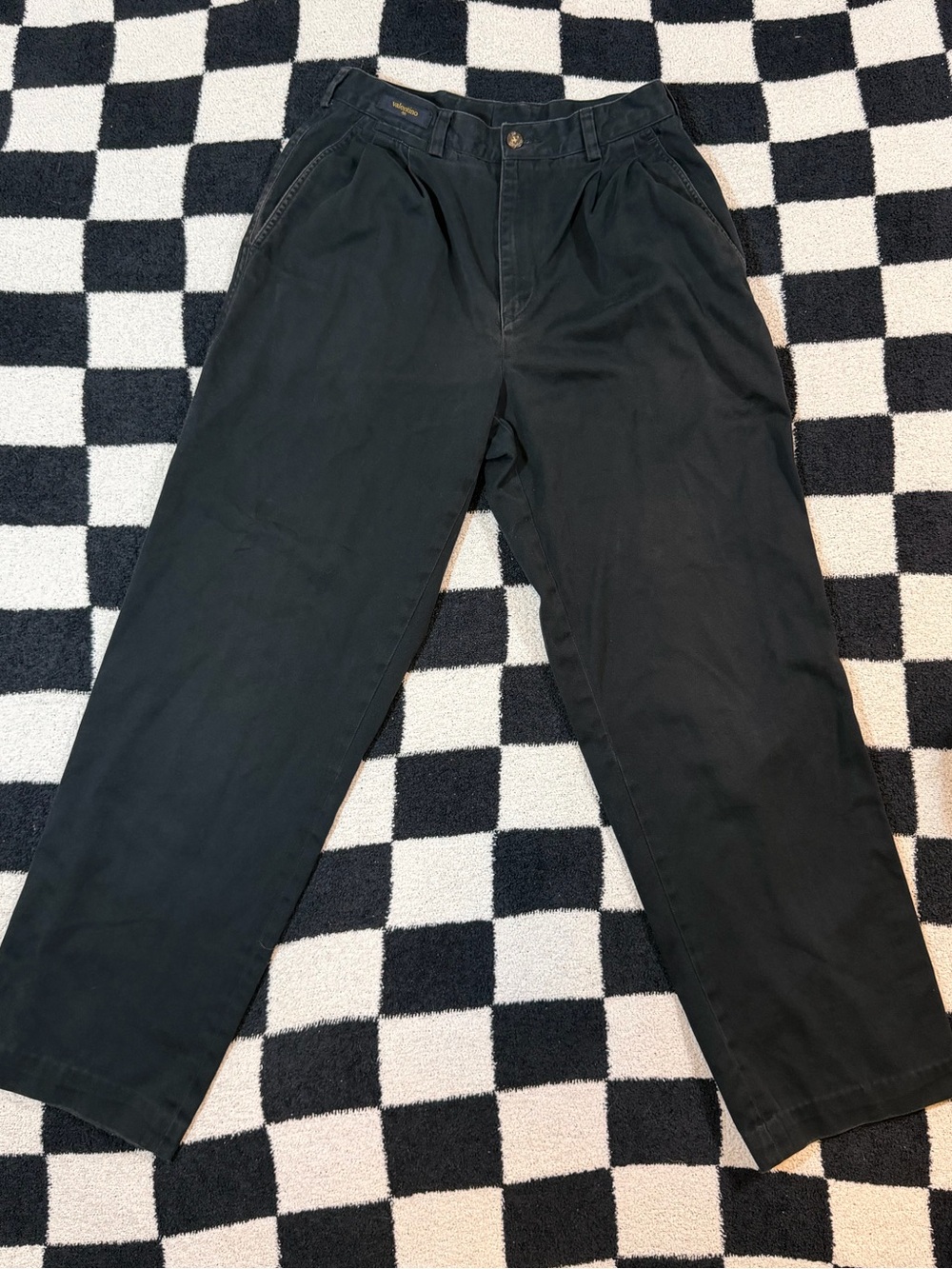 vintage Valentino black pleated tapered trouser pants size 28